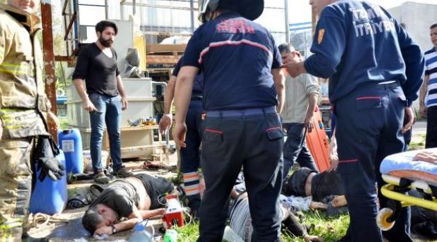 7 işçi metan gazından etkilendi