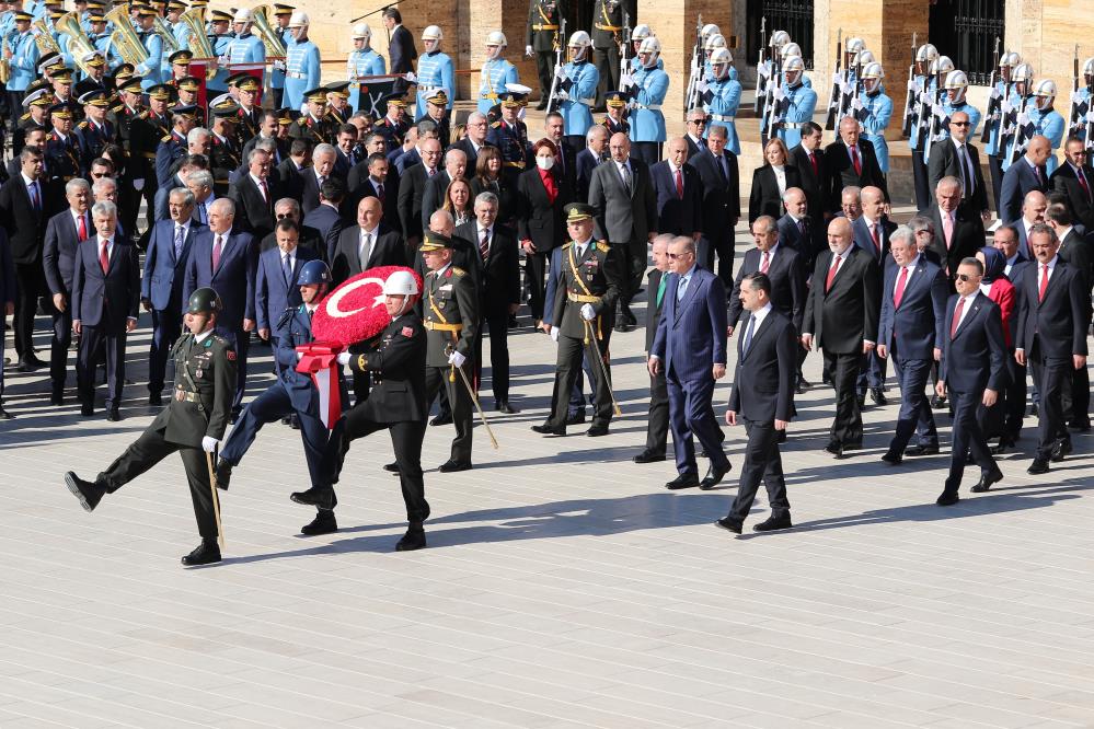 29 Ekim Cumhuriyet Bayramı kutlanıyor: Devlet erkanı Anıtkabir'de