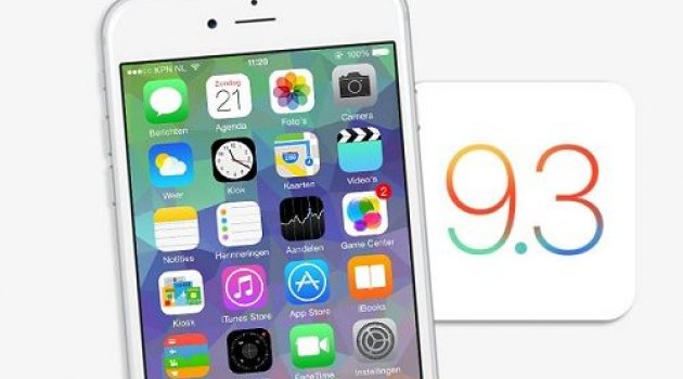 Apple, iOS 9.3 beta 3 dağıtımını başlattı