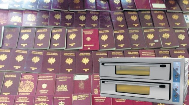 Fırında pasaport!