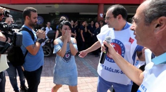 Hastanede hemşireye enjektörle saldırıya tepki