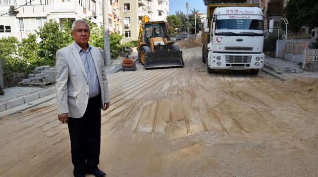 Karabağlar’da 4.etap tretuvar ve yol çalışmaları’nda sona yaklaşıldı