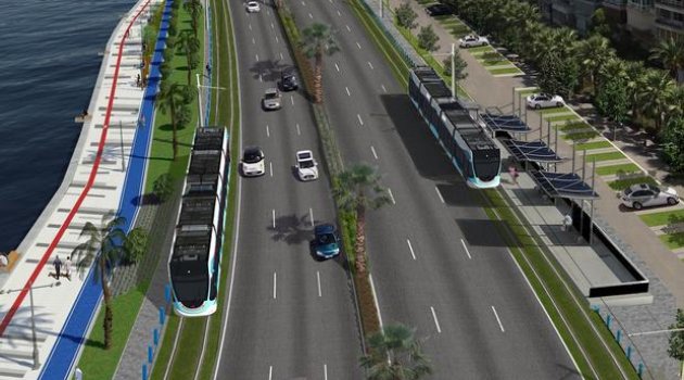 Konak tramvayında ilk 700 metre tamam!