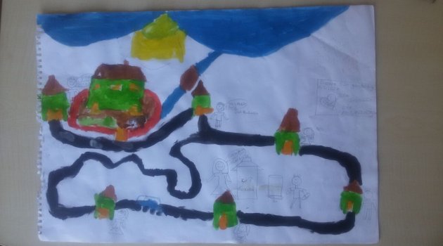 Minicik eller “Süt Kuzusu”nu böyle çizdi