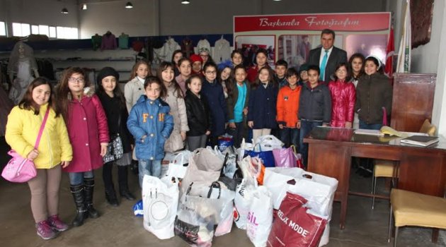 Minik yüreklilerden yardım eli