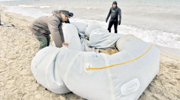 Ölüm botu karaya çıkartıldı
