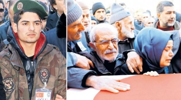 Şehidin oğlu babasını üniformasıyla uğurladı