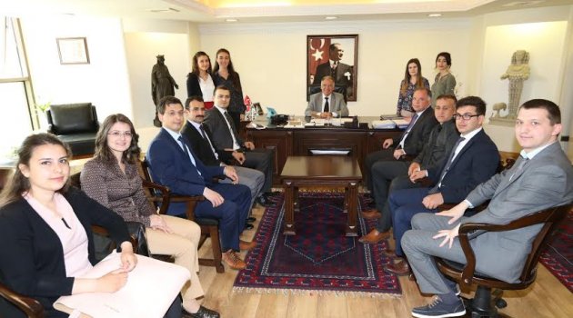 Stajyer öğretmenlerden Başkan Bakıcı'ya ziyaret