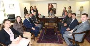 Stajyer öğretmenlerden Başkan Bakıcı'ya ziyaret